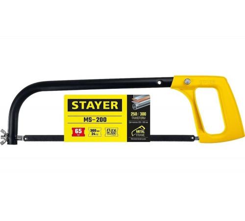 STAYER 300 мм, 65 кгс, ножовка по металлу MS-200 1577_z02 STAYER 300 мм, 65 кгс, ножовка по металлу MS-200 1577_z02