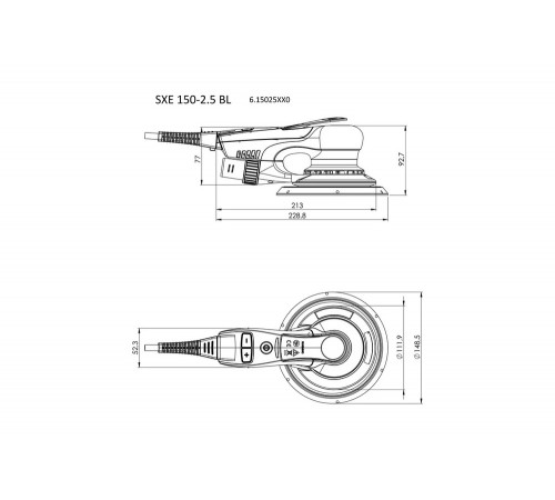 Эксцентриковая машина METABO SXE 150-2.5 BL (615025000)