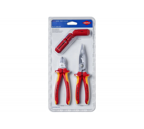 Набор VDE для электромонтажа Knipex KN-1386200, KN-169501SB, KN-7006160 3 предмета KN-003130BKV01