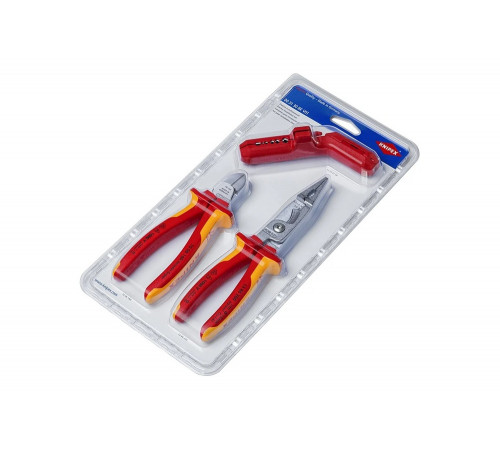 Набор VDE для электромонтажа Knipex KN-1386200, KN-169501SB, KN-7006160 3 предмета KN-003130BKV01