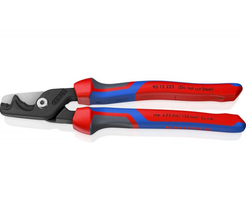 Кабелерез Knipex StepCut XL ступенчатый рез, Ø 23 мм, длина 225 мм, фосфатированный, 2-комп ручки KN-9512225 Кабелерез Knipex StepCut XL ступенчатый рез, Ø 23 мм, длина 225 мм, фосфатированный, 2-комп ручки KN-9512225