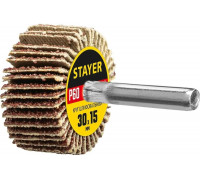 Круг шлифовальный лепестковый на шпильке STAYER P60, 30x15 мм 36606-060