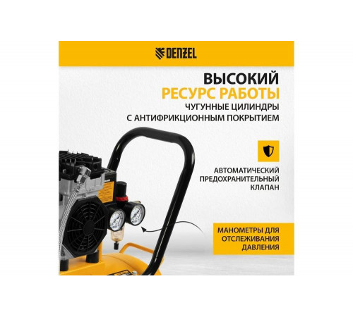 Компрессор DENZEL DLS 3300/100, 3300 Вт,3х1100, 100 л, 570 л/мин блок упр// Denzel Компрессор DENZEL DLS 3300/100, 3300 Вт,3х1100, 100 л, 570 л/мин блок упр// Denzel