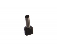 Наконечник IEK НШвИ, 2x6-14, ИЭК, НГИ2, 100шт, черный UTE10-D6-0-100