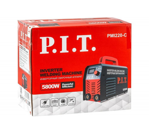Сварочный инвертор P.I.T. IGBT 220 А, ПВ-30,1.6-3.2 мм, 5.8 квт PMI220-C