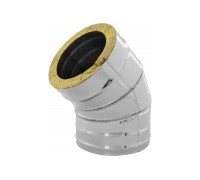 Сэндвич-колено FERRUM 135 градусов, 0.8 мм, нержавеющая сталь, ф180x280 f4138