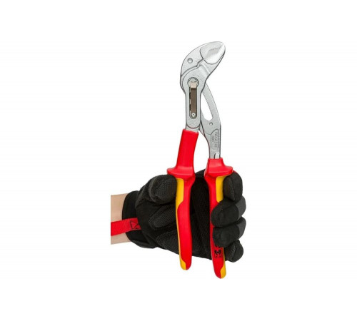 Переставные клещи Knipex Cobra, VDE, 50 мм (2"), 250 мм, хром, 2К ручки, KN-8726250SB Переставные клещи Knipex Cobra, VDE, 50 мм (2"), 250 мм, хром, 2К ручки, KN-8726250SB