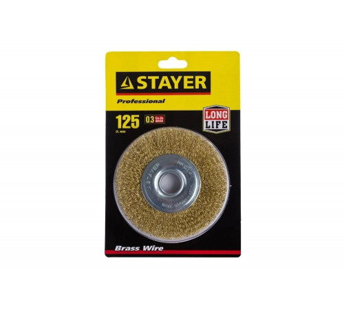 STAYER Ø 125 мм, щетка дисковая для УШМ 35122-125 STAYER Ø 125 мм, щетка дисковая для УШМ 35122-125