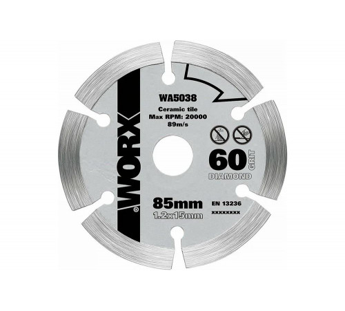 Пильный диск алмазный WORX WA5038 Пильный диск алмазный WORX WA5038