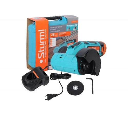 Аккумуляторная угловая шлифмашина Sturm 1BatterySystem12V CAG1276C Аккумуляторная угловая шлифмашина Sturm 1BatterySystem12V CAG1276C