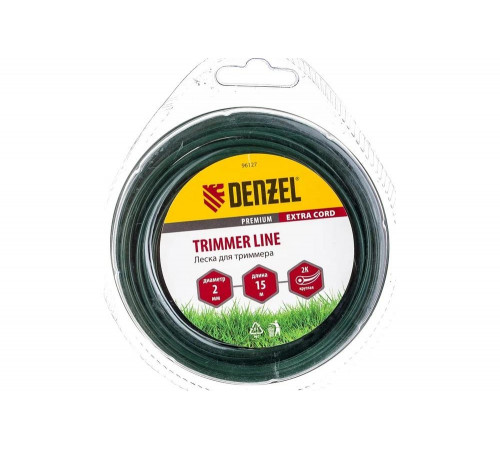 Леска двухкомпонентная EXTRA CORD (15 м; круг; 2 мм) для триммера DENZEL 96127