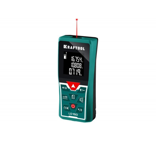 Лазерный дальномер KRAFTOOL LD-150 дальность 5см - 150м, точность 1.5 мм 34767 Лазерный дальномер KRAFTOOL LD-150 дальность 5см - 150м, точность 1.5 мм 34767
