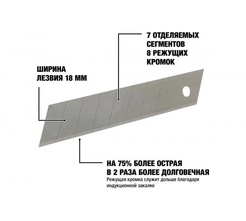 Лезвие сегментированное закаленное (3 шт; 18 мм) для ножа DEWALT DWHT11719-0