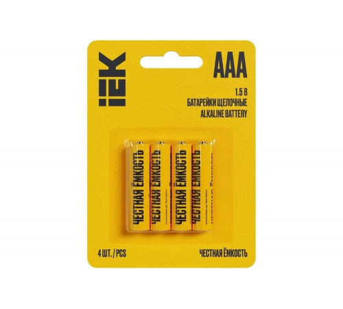 Щелочная батарейка IEK alkaline lr03/aaa (4шт/блистер) ABT-LR03-OP-L04 Щелочная батарейка IEK alkaline lr03/aaa (4шт/блистер) ABT-LR03-OP-L04