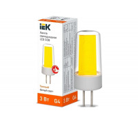 Светодиодная лампа IEK cob капсула 3вт 230в 3000к керамика g4 LLE-COB-3-230-30-G4