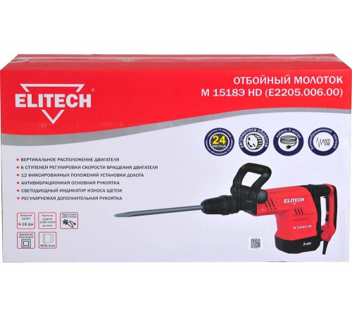 Молоток отбойный ELITECH SDS-max  M 1518Э HD (E2205.006.00)