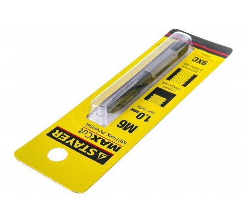 STAYER M6х1.0 мм, метчик для сквозных и глухих отверстий MaxCut 28021-06-1.0 STAYER M6х1.0 мм, метчик для сквозных и глухих отверстий MaxCut 28021-06-1.0