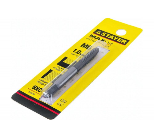 STAYER M6х1.0 мм, метчик для сквозных и глухих отверстий MaxCut 28021-06-1.0 STAYER M6х1.0 мм, метчик для сквозных и глухих отверстий MaxCut 28021-06-1.0