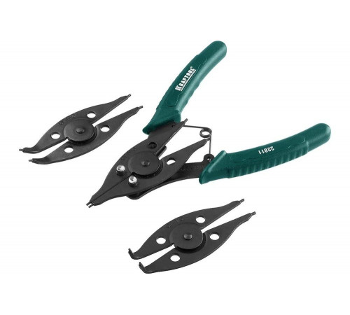 KRAFTOOL 180 мм, 3 насадки, съемник стопорных колец 12-в-1 22811 KRAFTOOL 180 мм, 3 насадки, съемник стопорных колец 12-в-1 22811