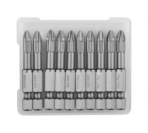 KRAFTOOL PH2, 10 шт., 50 мм, кованые профессиональные биты X-DRIVE 26121-2-50-10