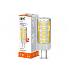 Светодиодная лампа IEK corn капсула 5вт 12в 3000к керамика g4 LLE-CORN-5-012-30-G4