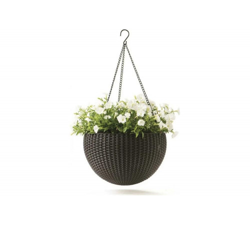 Подвесное кашпо Keter Rattan Style Hanging коричневый 229544 Подвесное кашпо Keter Rattan Style Hanging коричневый 229544