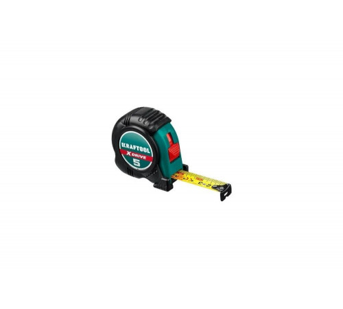 KRAFTOOL 5 м х 19 мм, ударостойкий обрезиненный корпус, рулетка X-Drive 34122-05-19_z02 KRAFTOOL 5 м х 19 мм, ударостойкий обрезиненный корпус, рулетка X-Drive 34122-05-19_z02