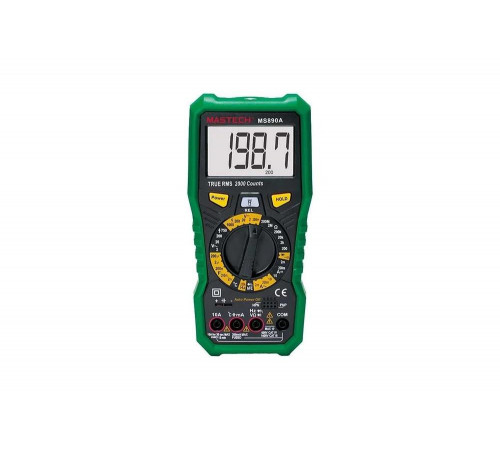 Цифровой мультиметр Mastech MS890A 1000V True RMS измер.ёмкость,частота,температ. +фонарь 00-00013948