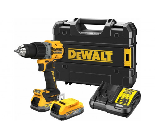 Ударная бесщеточная дрель-шуруповерт DEWALT 2 скорости, 2 АКБ 18 В XR Li-Ion DCD805E2T-QW
