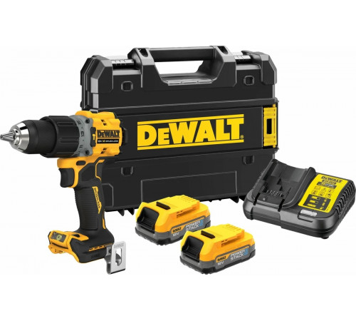 Ударная бесщеточная дрель-шуруповерт DEWALT 2 скорости, 2 АКБ 18 В XR Li-Ion DCD805E2T-QW