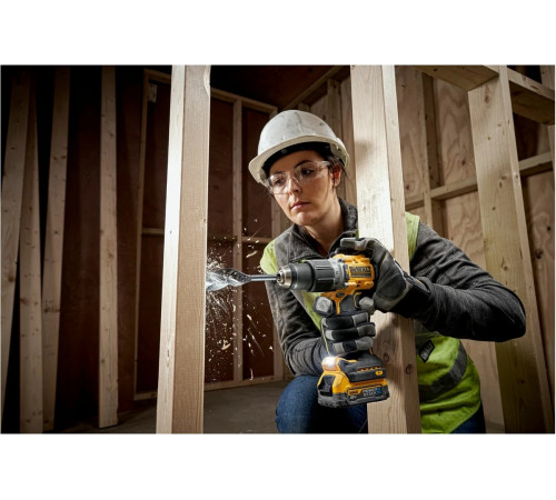 Ударная бесщеточная дрель-шуруповерт DEWALT 2 скорости, 2 АКБ 18 В XR Li-Ion DCD805E2T-QW