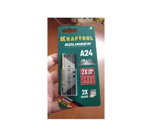 KRAFTOOL А24, 5 шт., лезвия трапециевидные SG-A24 09625-S5_z02
