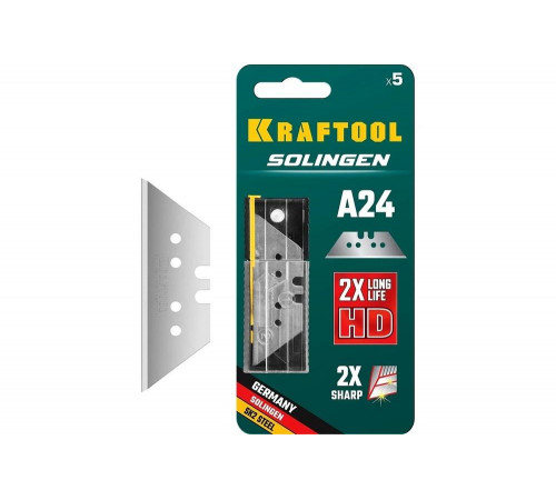 KRAFTOOL А24, 5 шт., лезвия трапециевидные SG-A24 09625-S5_z02