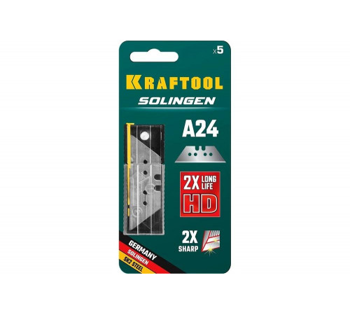 KRAFTOOL А24, 5 шт., лезвия трапециевидные SG-A24 09625-S5_z02