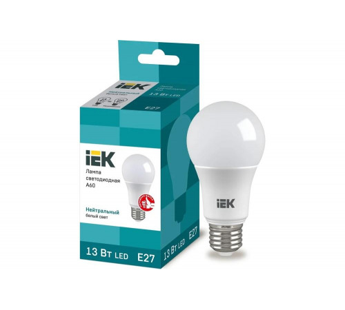 Экономичная лампа IEK LLE-A60-13-230-40-E27 для комфортного освещения Экономичная лампа IEK LLE-A60-13-230-40-E27 для комфортного освещения