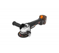 Угловая бесщёточная аккумуляторная шлифмашина WORX 115 мм, 20В, 4Ач х1, ЗУ 2А WX813
