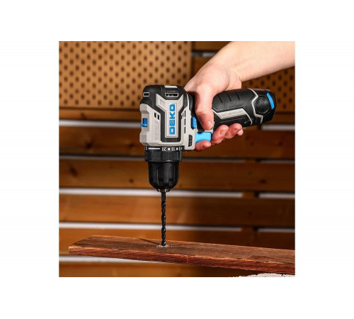 Аккумуляторная бесщеточная компактная дрель-шуруповерт DEKO Loner 12V PRO в кейсе, 12В, 2x3.0Ач 085-1011 Аккумуляторная бесщеточная компактная дрель-шуруповерт DEKO Loner 12V PRO в кейсе, 12В, 2x3.0Ач 085-1011