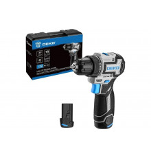 Аккумуляторная бесщеточная компактная дрель-шуруповерт DEKO Loner 12V PRO в кейсе, 12В, 2x3.0Ач 085-1011