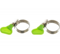 Металлические хомуты СИБРТЕХ, элемент крепления с формой ключа, 16-25мм, 2 шт 47650