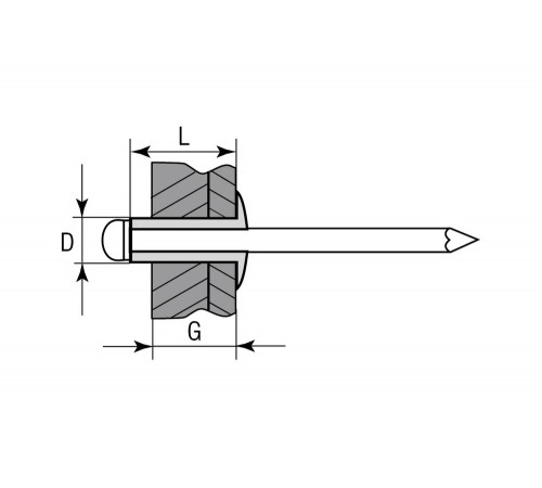KRAFTOOL 4.0 х 10 мм, 1000 шт., стальные заклепки Steel 311703-40-10 KRAFTOOL 4.0 х 10 мм, 1000 шт., стальные заклепки Steel 311703-40-10