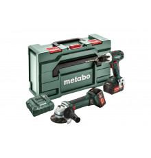 Набор аккумуляторного инструмента Metabo Combo Set 2.4.1 18В: дрель-шуруповерт BS 18 LT + угловая шлифмашина W 18 LTX 125 Quick 685038000
