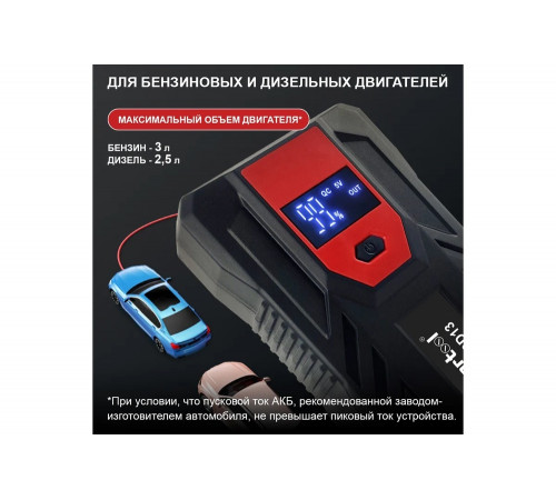 Пусковое устройство iCarTool 12 В, 12 800 мАч, 400/800 А IC-JSD13 Пусковое устройство iCarTool 12 В, 12 800 мАч, 400/800 А IC-JSD13