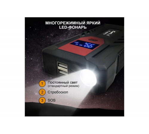 Пусковое устройство iCarTool 12 В, 12 800 мАч, 400/800 А IC-JSD13 Пусковое устройство iCarTool 12 В, 12 800 мАч, 400/800 А IC-JSD13