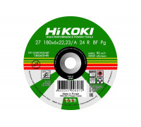 Круг обдирочный 180x6х22 мм, A24R, тип 27 Hikoki RUH18060