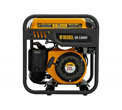 Генератор инверторный Denzel GK-2200iF, 2,2 кВт, 230 В, ручной старт 94707 Генератор инверторный Denzel GK-2200iF, 2,2 кВт, 230 В, ручной старт 94707