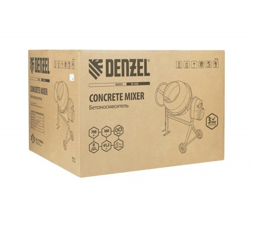 Электрический бетоносмеситель Denzel B-160 95408