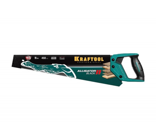 KRAFTOOL 11 TPI, 450 мм, ножовка для точного реза Alligator Black 11 15205-45 KRAFTOOL 11 TPI, 450 мм, ножовка для точного реза Alligator Black 11 15205-45