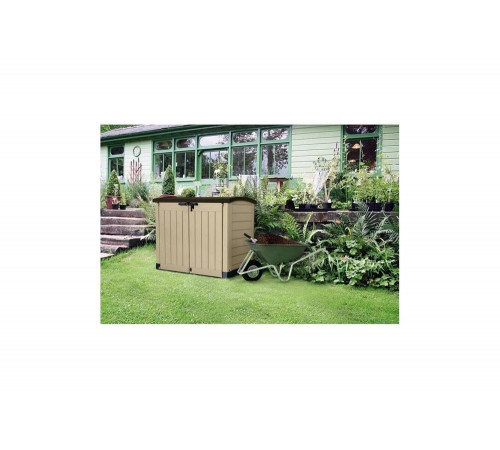 Ящик Keter Woodland Store it out Arc 1200 л бежево-коричневый 230437