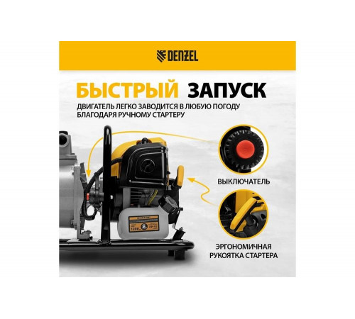 Бензиновая мотопомпа для чистой воды Denzel px-25 99205 Бензиновая мотопомпа для чистой воды Denzel px-25 99205