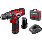Дрель-шуруповерт ЗУБР 12В, 2 АКБ 2Ач, в кейсе ДШЛ-125-22
